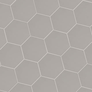 Light Grey - 9x10 Hexley Hexagon Solid-Color Matte Smooth Ceramic Tile