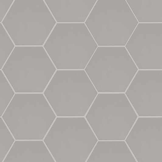 9x10 Hexley Hexagon Solid-Color Matte Smooth Ceramic Tile