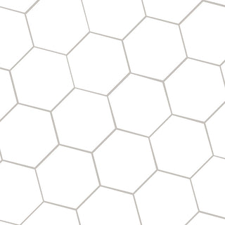 Bright White - 9x10 Hexley Hexagon Solid-Color Matte Smooth Ceramic Tile
