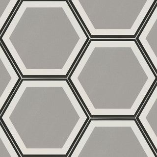 9x10 Hexley Hexagon Solid-Color Matte Smooth Ceramic Tile