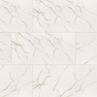 12x24 Kaya Intense Veining Marble-Look Polished Smooth Porcelain Tile