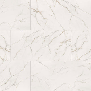 Soft White - 24x48 Kaya Marble-Look Matte Smooth Porcelain Tile