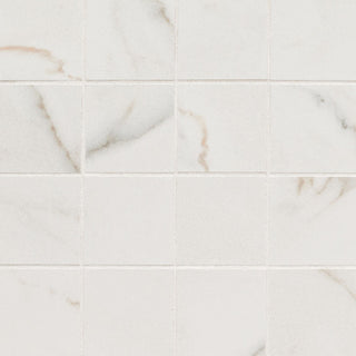 Soft White - 3x3 Kaya Mosaic Marble-Look Matte Smooth Porcelain Tile