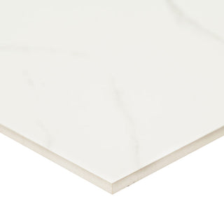 White Taupe - 24x24 Kaya Marble-Look Matte Smooth Porcelain Tile