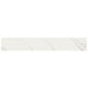 3x24 Kaya Bullnose Marble-Look Matte Smooth Porcelain Tile White Taupe