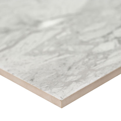 12x24 Kaya Intense Veining Marble-Look Polished Smooth Porcelain Tile Gray