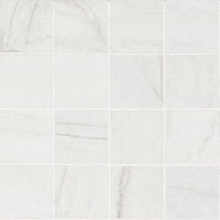Soft White - 3x3 Kaya Mosaic Quartzite-Look Matte Smooth Porcelain Tile