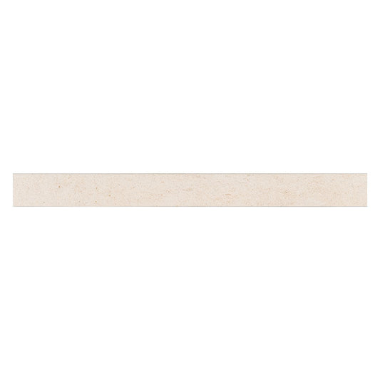 Cream Beige - 2x24 Livingstyle Bullnose Stone-Look Matte Smooth Porcelain Tile