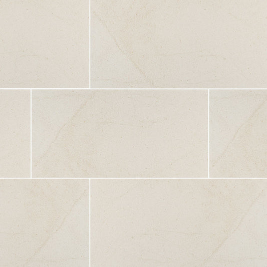 18x36 Livingstyle Stone-Look Matte Textured Porcelain Tile Soft Beige