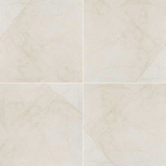 24x24 Livingstyle Stone-Look Matte Smooth Porcelain Tile Soft Beige
