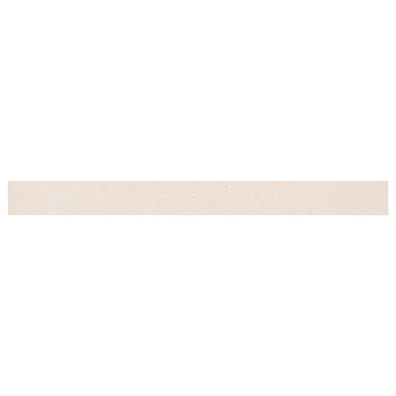 2x24 Livingstyle Bullnose Stone-Look Matte Smooth Porcelain Tile Cream Beige