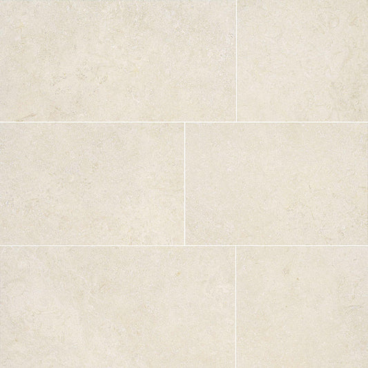 18x36 Livingstyle Stone-Look Matte Textured Porcelain Tile Pearl White