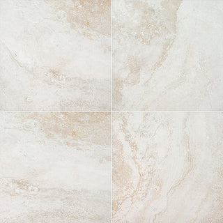 24x24 Livingstyle Travertine-Look Matte Textured Porcelain Tile