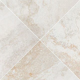 Beige Cream - 24x24 Livingstyle Travertine-Look Matte Textured Porcelain Tile
