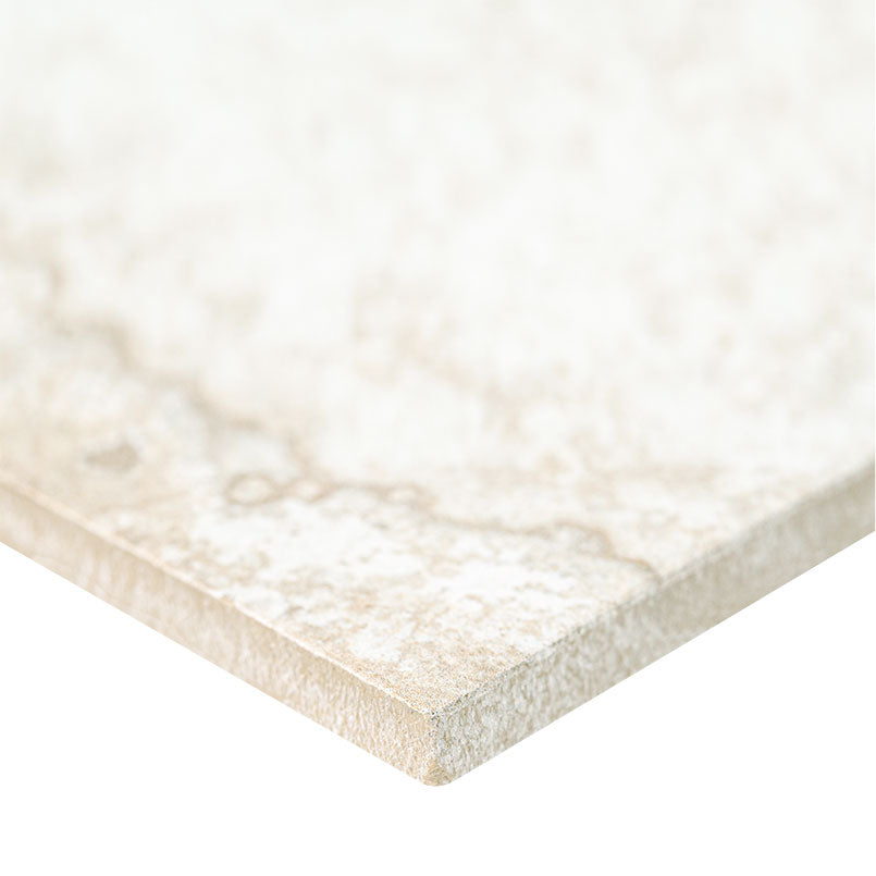24x24 Livingstyle Travertine-Look Matte Textured Porcelain Tile Beige Cream