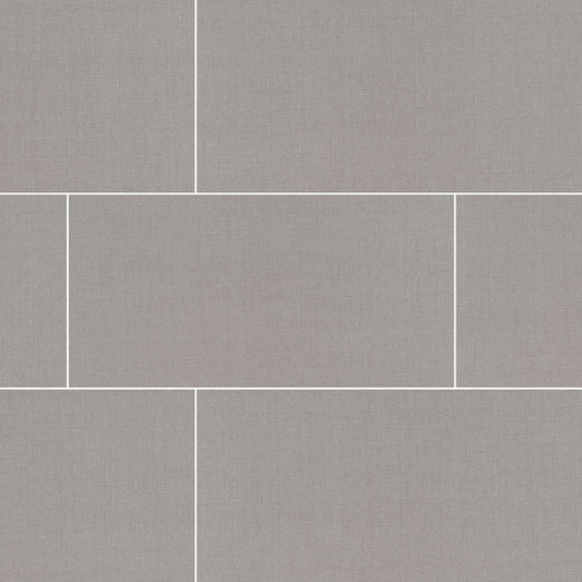 12x24 Loft Stone-Look Matte Textured Porcelain Tile Warm Grey