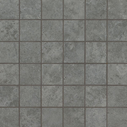 2x2 Legions Mosaic Stone-Look Matte Textured Porcelain Tile Charcoal Grey