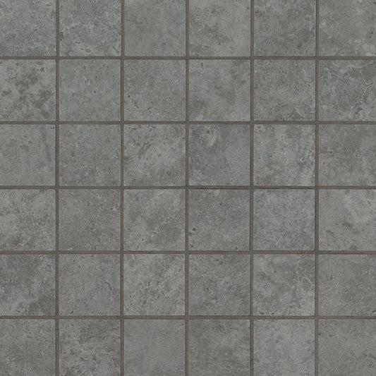2x2 Legions Mosaic Stone-Look Matte Textured Porcelain Tile Charcoal Grey