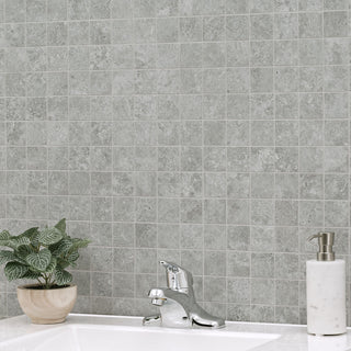 Charcoal Grey - 2x2 Legions Mosaic Stone-Look Matte Textured Porcelain Tile