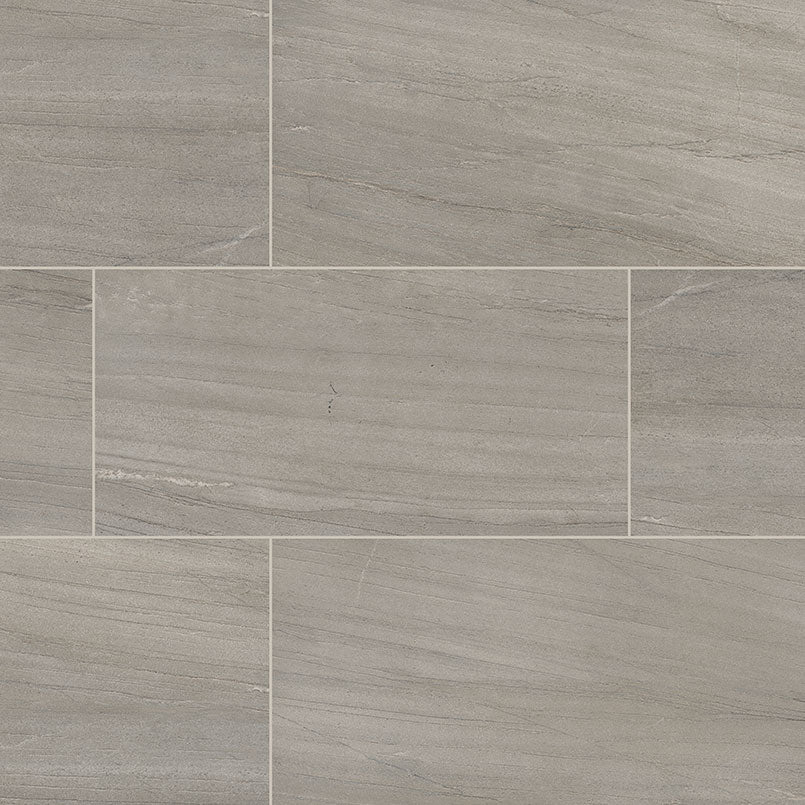 12x24 Malahari Stone-Look Lapato Textured Porcelain Tile Warm Grey