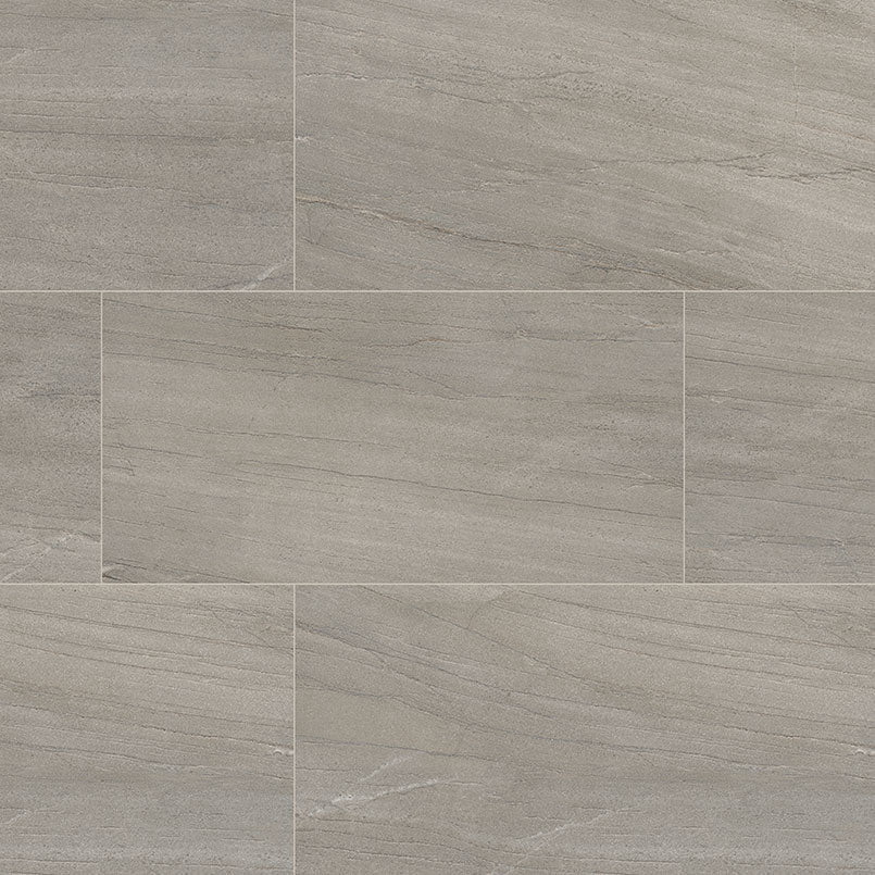 24x48 Malahari Stone-Look Lapato Textured Porcelain Tile Warm Grey