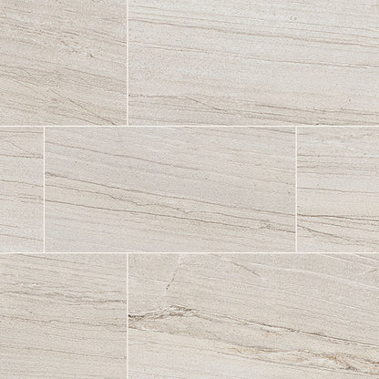 12x24 Malahari Stone-Look Lapato Textured Porcelain Tile Light Taupe