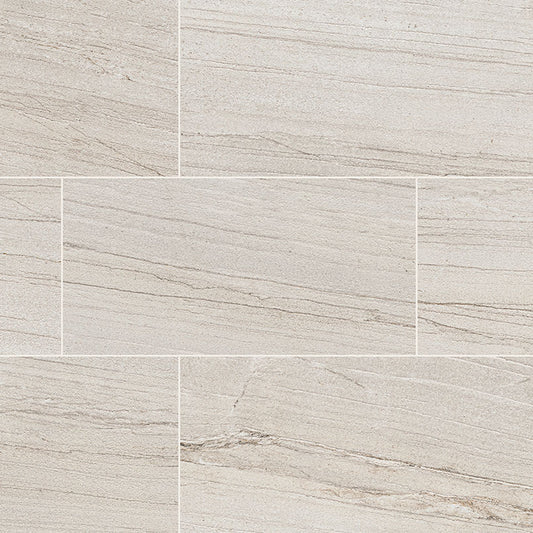 12x24 Malahari Stone-Look Lapato Textured Porcelain Tile Light Taupe