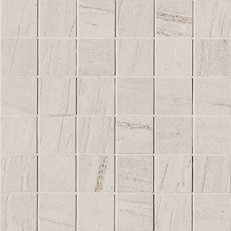 2x2 Malahari Mosaic Stone-Look Lapato Textured Porcelain Tile Light Taupe