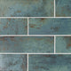 4x12 Marza Rustic Mixed-Color Glossy Textured Ceramic Tile Brown Green