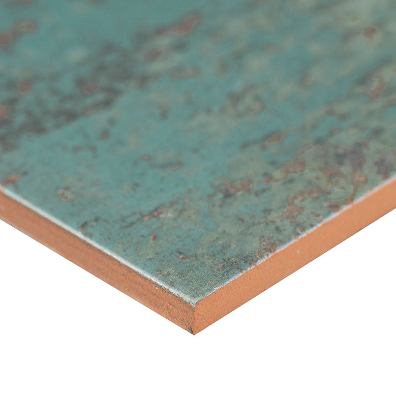4x12 Marza Rustic Mixed-Color Glossy Textured Ceramic Tile Brown Green