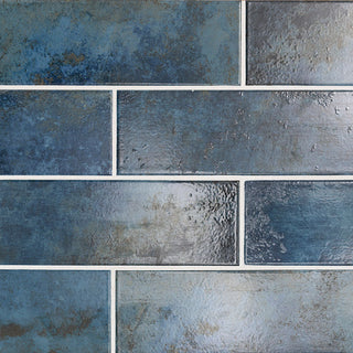 4x12 Marza Rustic Mixed-Color Glossy Textured Ceramic Tile
