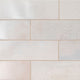 4x12 Marza Rustic Mixed-Color Glossy Textured Ceramic Tile Pearl White