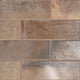 4x12 Marza Rustic Mixed-Color Glossy Textured Ceramic Tile Brown Bronze