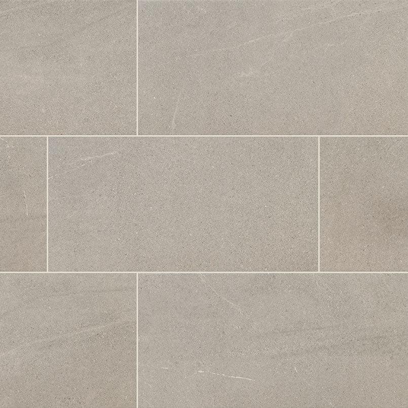 12x24 Maven Stone-Look Matte Smooth Porcelain Tile Soft White