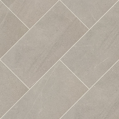 12x24 Maven Stone-Look Matte Smooth Porcelain Tile Soft White