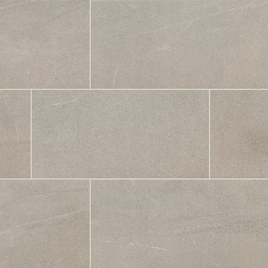 24x48 Maven Stone-Look Matte Smooth Porcelain Tile Warm Taupe