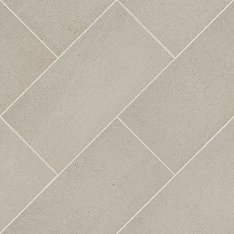 12x24 Maven Stone-Look Matte Smooth Porcelain Tile Soft Beige
