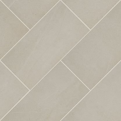 12x24 Maven Stone-Look Matte Smooth Porcelain Tile Soft Beige