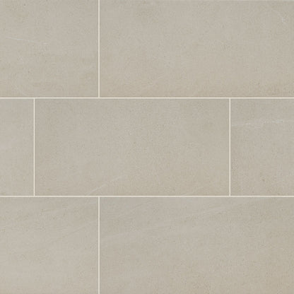 24x48 Maven Stone-Look Matte Smooth Porcelain Tile Soft Beige