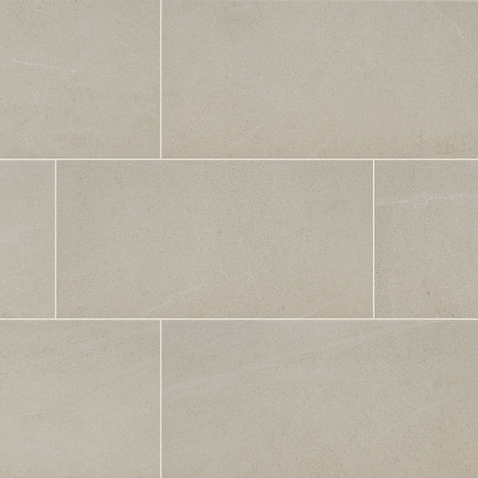 24x48 Maven Stone-Look Matte Smooth Porcelain Tile Soft Beige