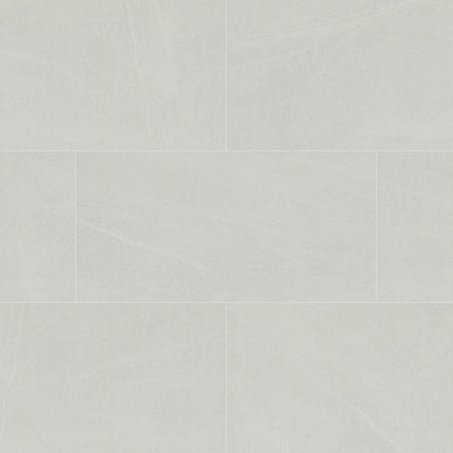 12x24 Maven Stone-Look Matte Smooth Porcelain Tile Pale Grey