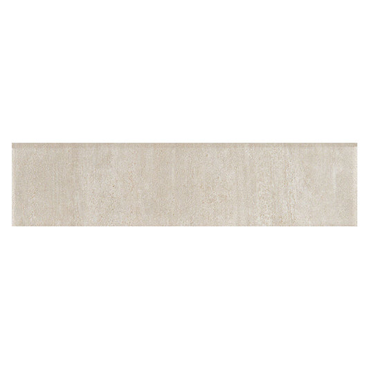 3x24 Metropolis Bullnose Stone-Look Matte Smooth Porcelain Tile Beige Cream