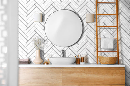 2x8 Metro Solid-Color Glossy Smooth Ceramic Tile Soft White