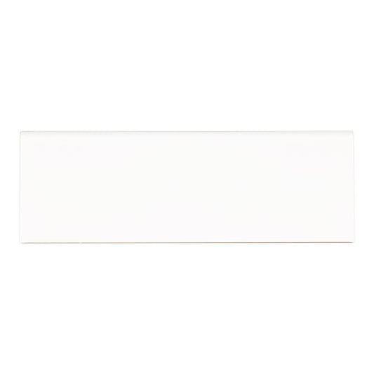 4x12 Metro Bullnose Solid-Color Glossy Smooth Ceramic Tile Soft White