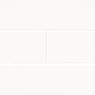 Soft White - 4x12 Metro Solid-Color Glossy Smooth Ceramic Tile