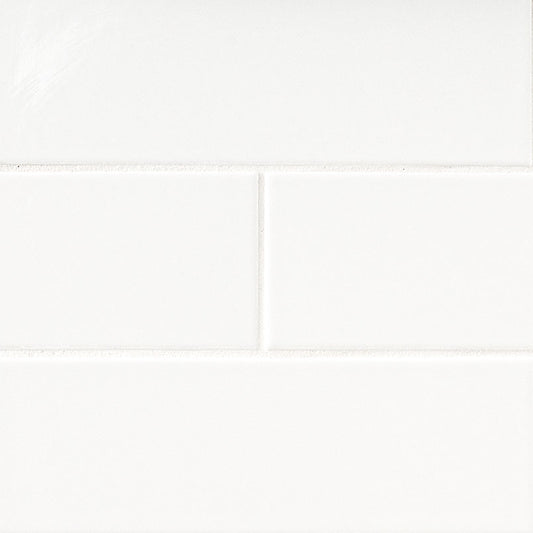 4x16 Metro Solid-Color Glossy Smooth Ceramic Tile
