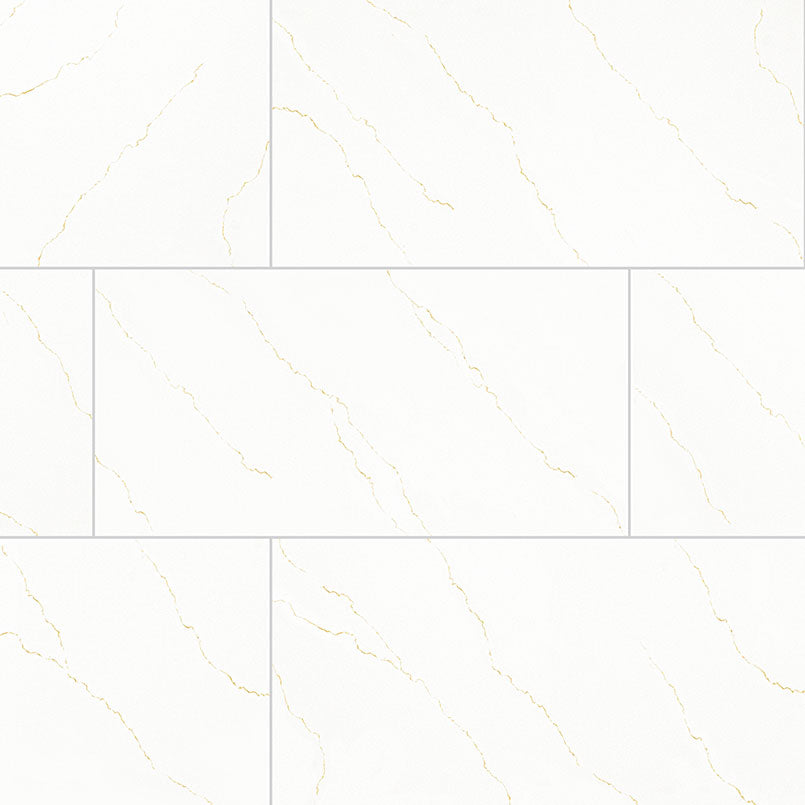 12x24 Miraggio Marble-Look Matte Smooth Porcelain Tile Ivory Gold
