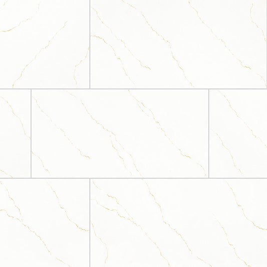 12x24 Miraggio Marble-Look Matte Smooth Porcelain Tile Ivory Gold