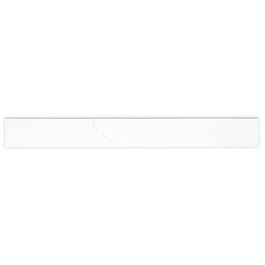 3x24 Miraggio Bullnose Marble-Look Matte Smooth Porcelain Tile Ivory Gold