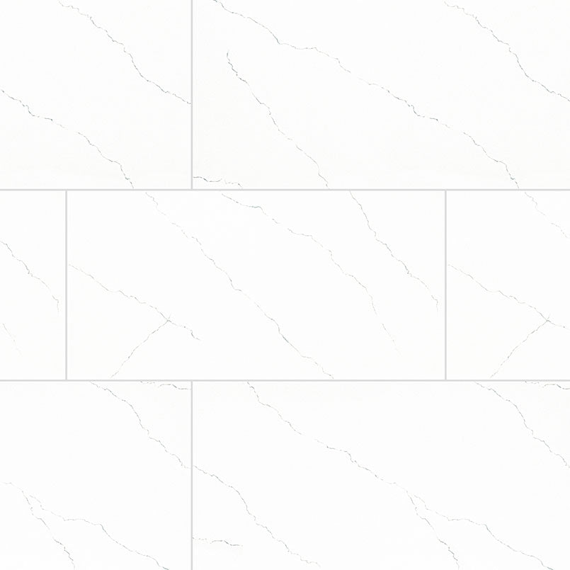 24x48 Miraggio Marble-Look Matte Smooth Porcelain Tile Soft White